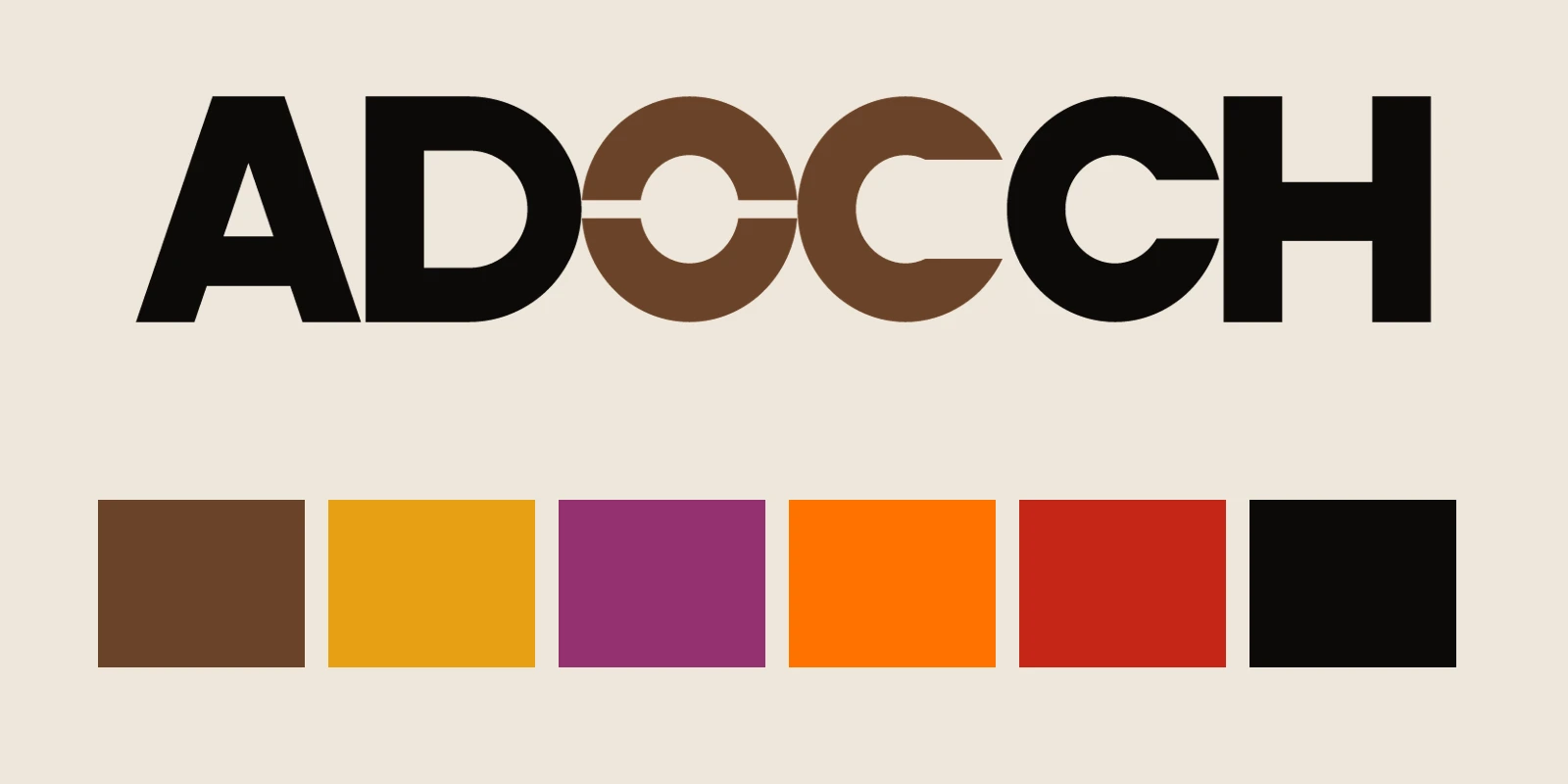 ADOCCH — Logotipo original y paleta del sistema