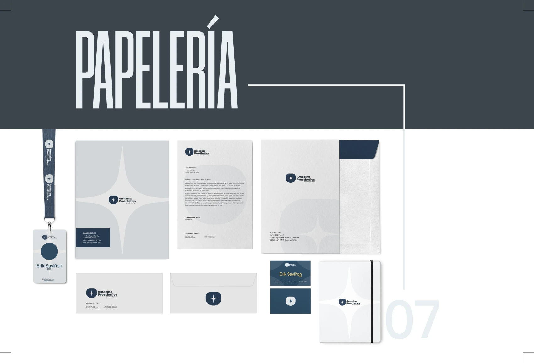 Amazing Prosthetics — Papelería