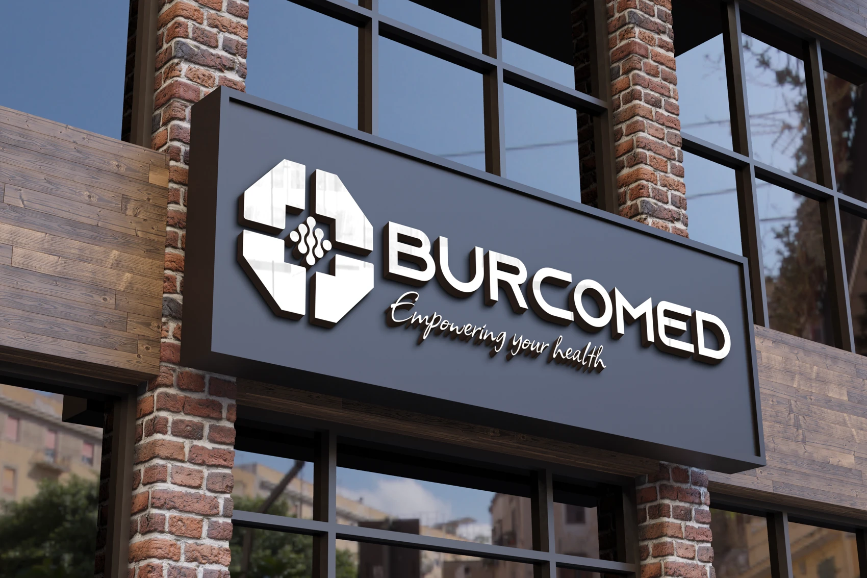 Burcomed — Aplicación de identidad · mockup