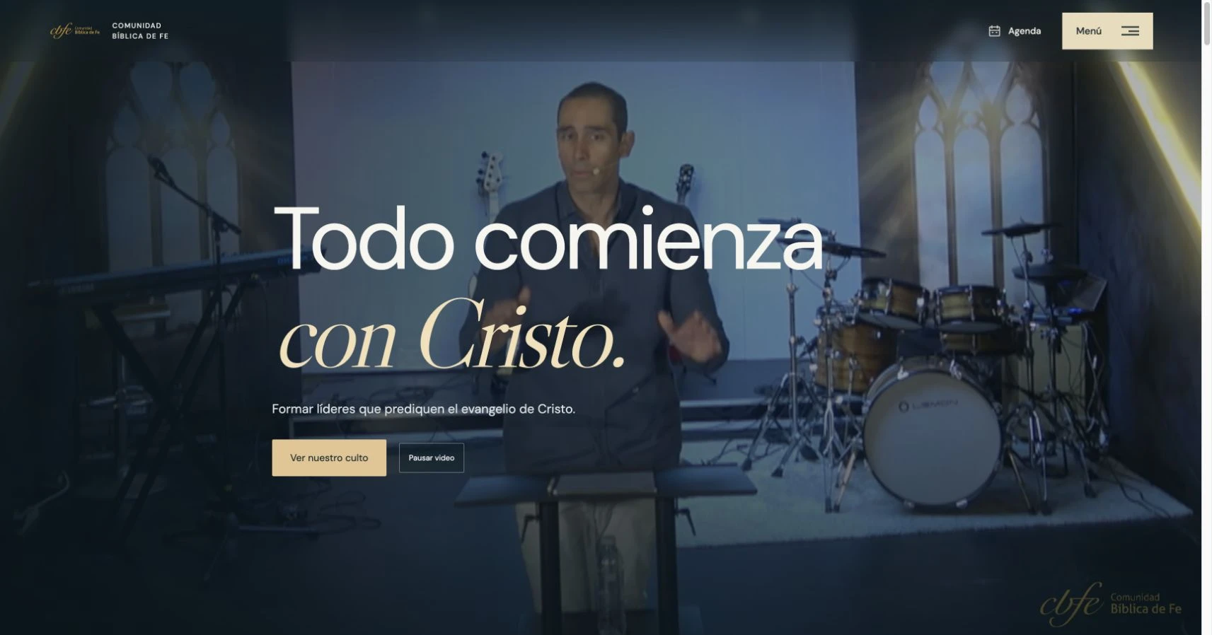 Comunidad Bíblica de Fe — Nuevo website · Portada publicada