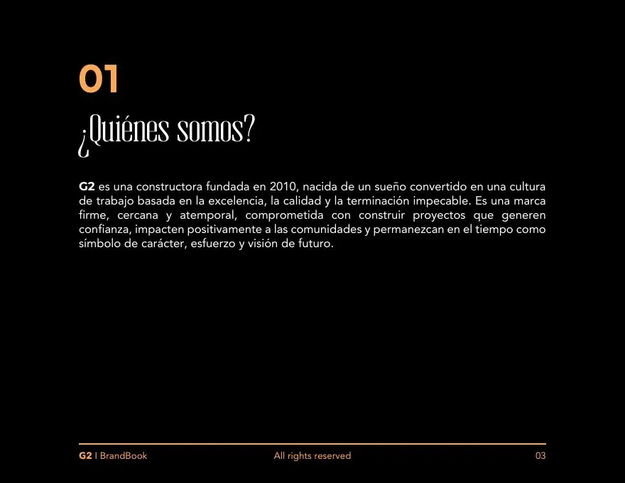 Constructora G2 — Identidad