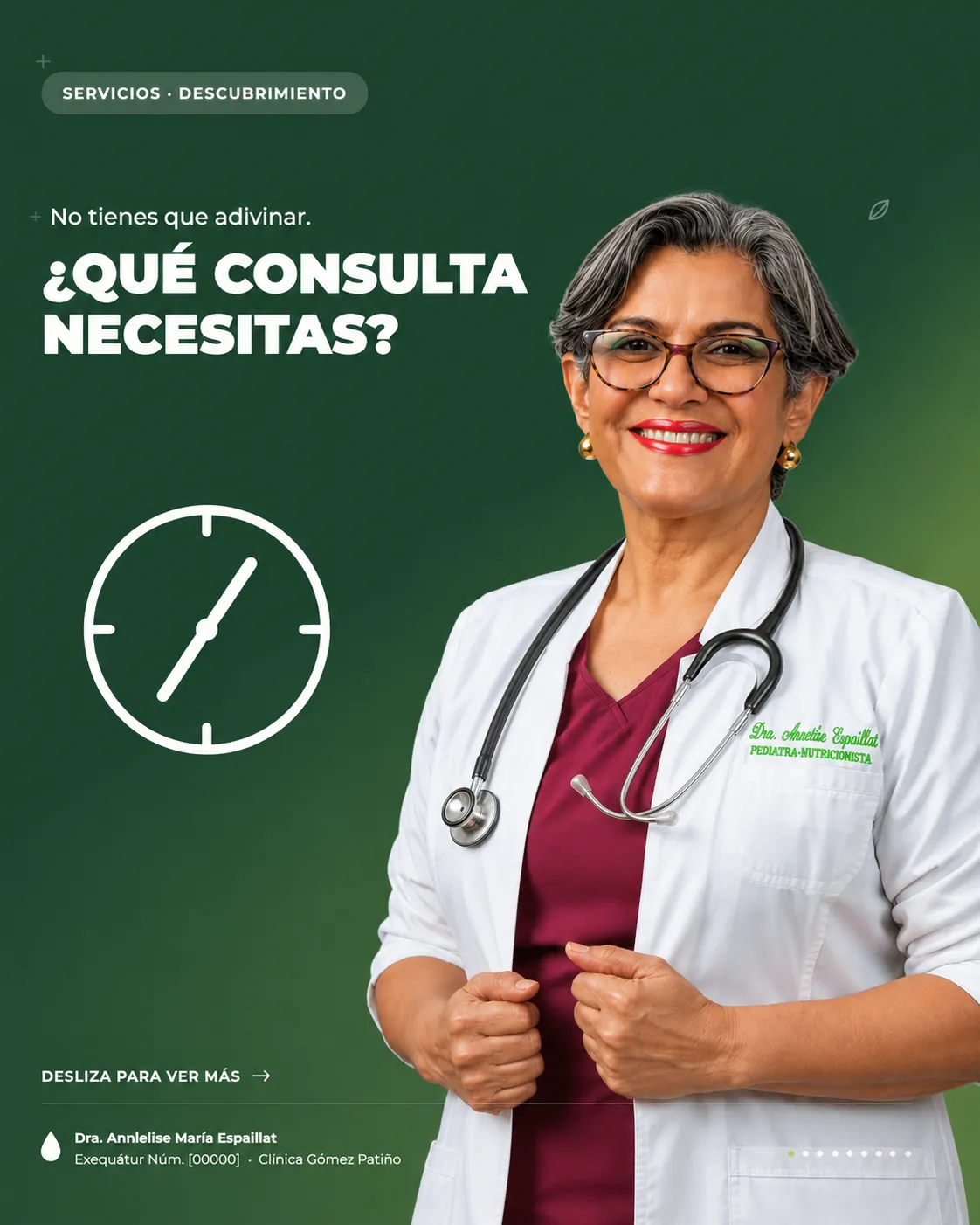 Dra. María — Pieza para redes