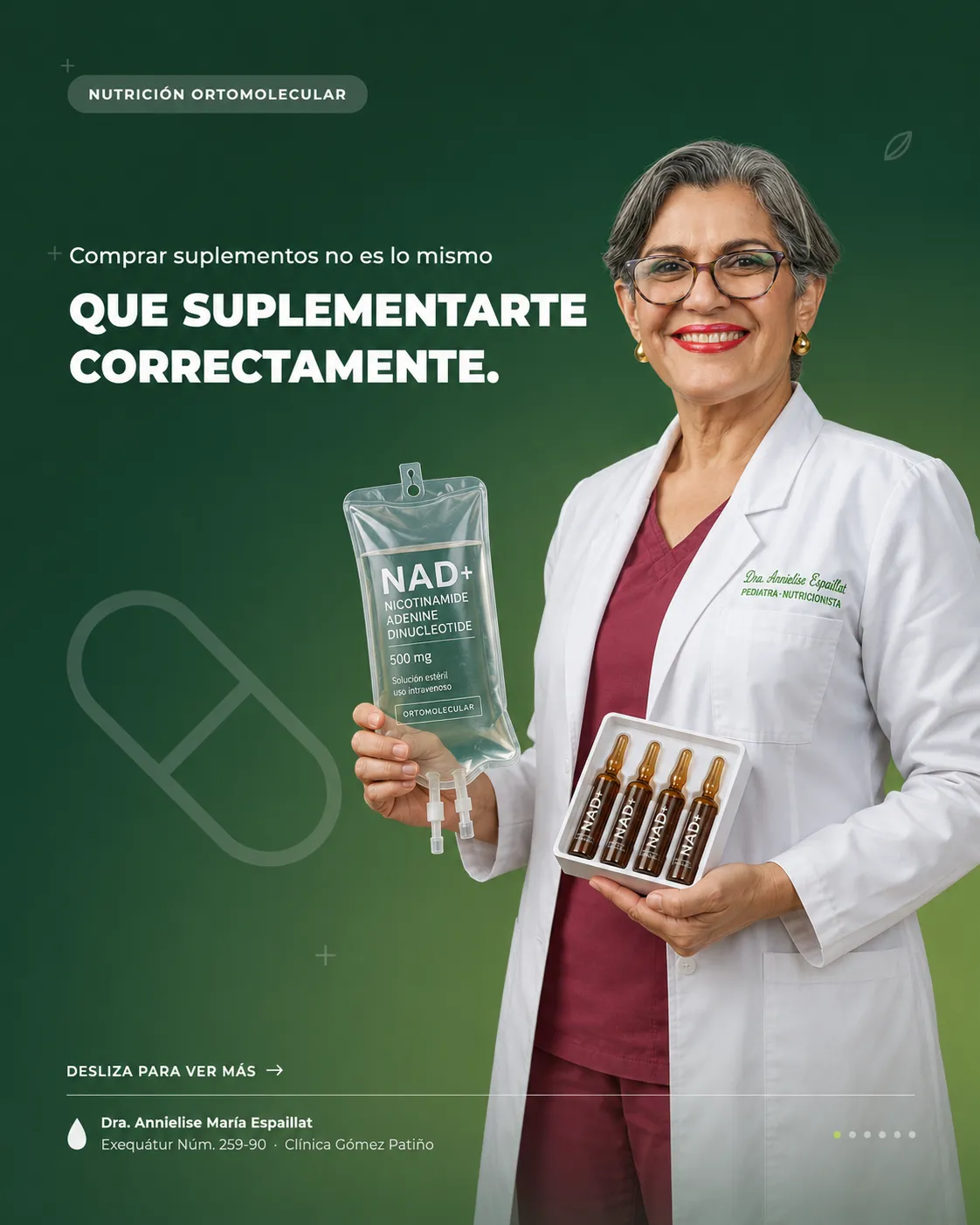 Dra. María — Pieza para redes