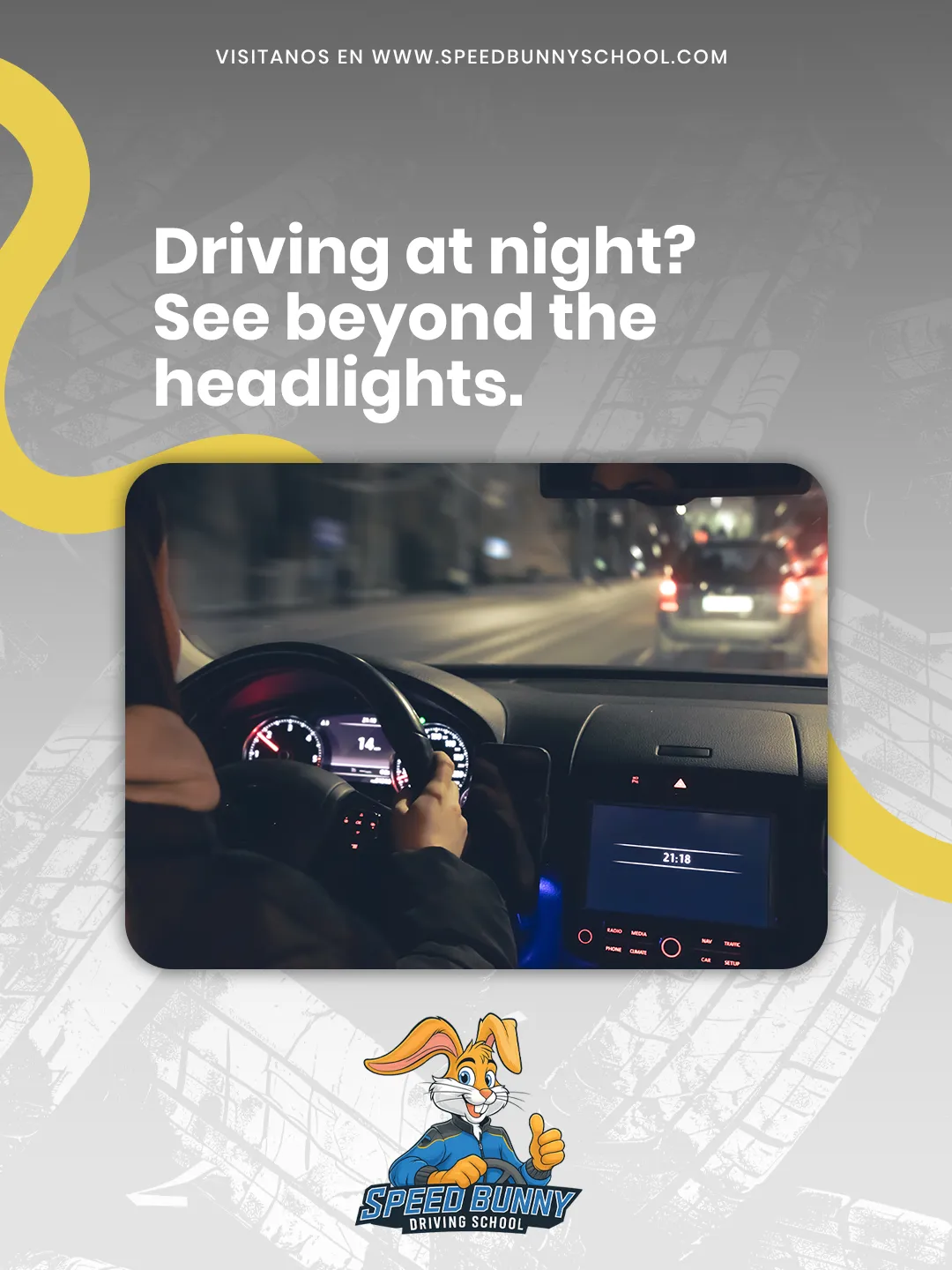 Speed Bunny Driving School — Pieza para redes