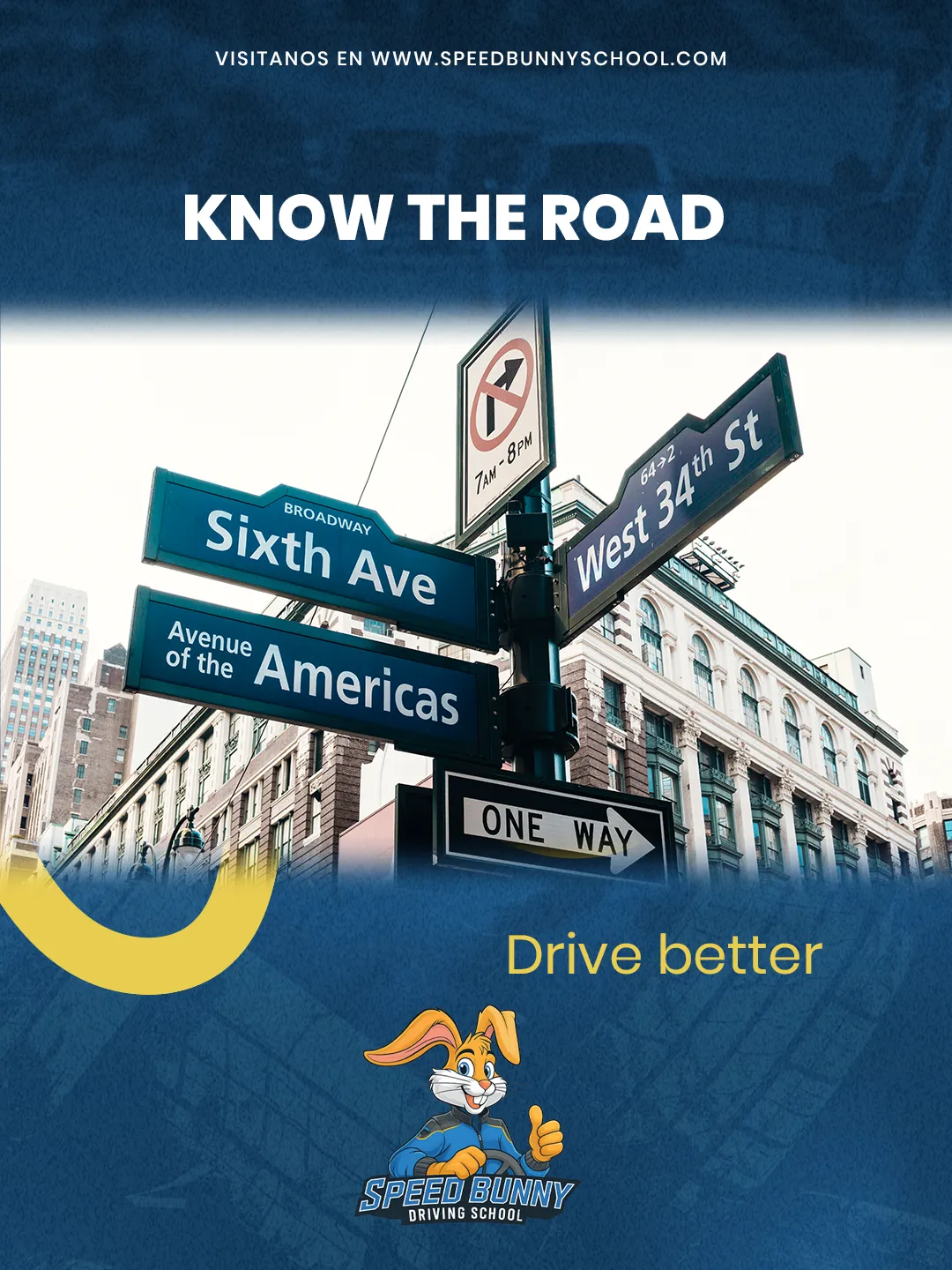 Speed Bunny Driving School — Pieza para redes