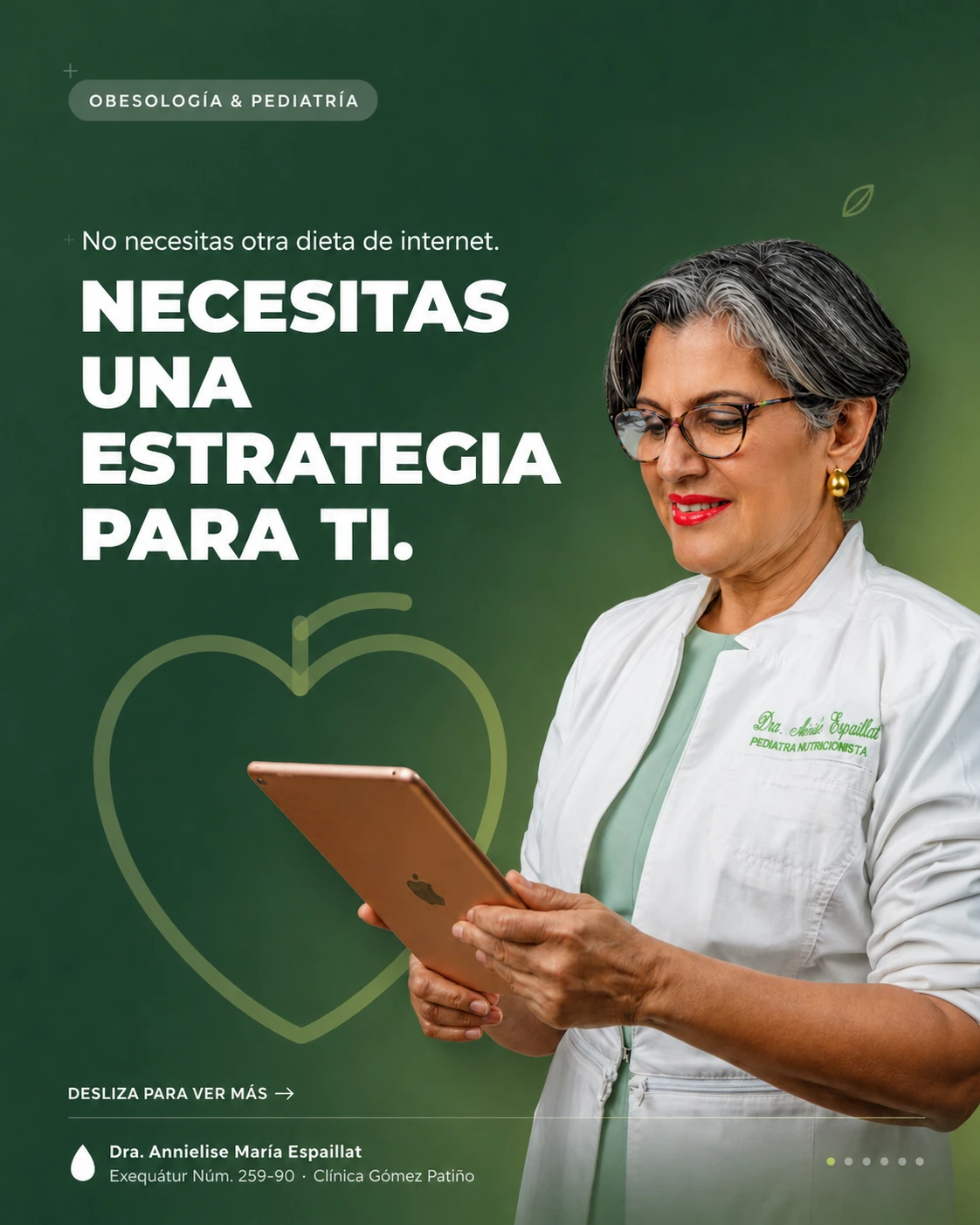Dra. María — Portada · Aplicación de contenido