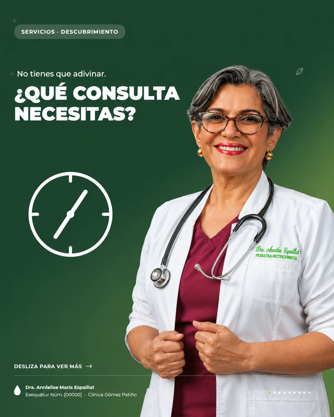 Dra. María — Portada · Aplicación de contenido