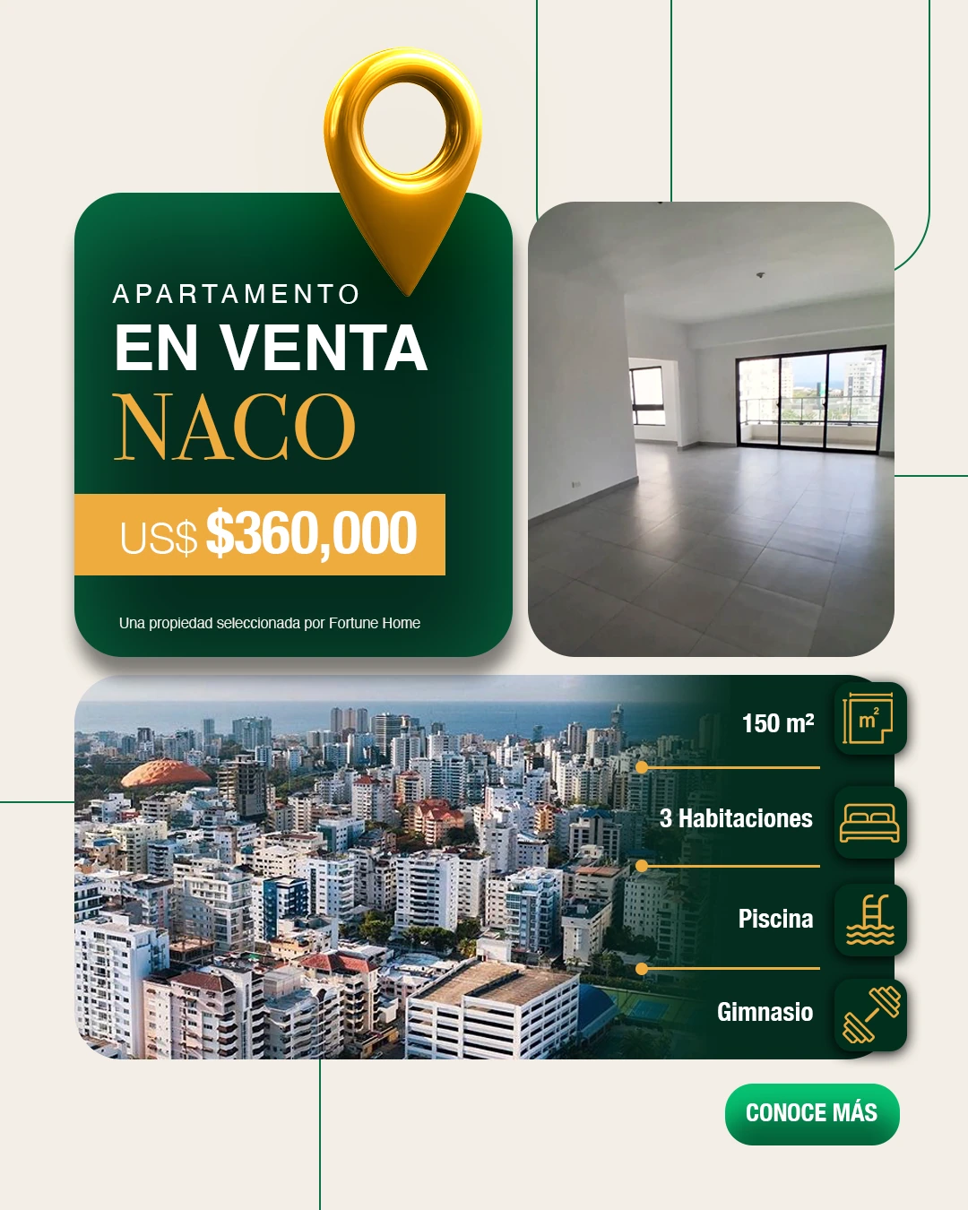 Fortune Home — Portada · Aplicación de contenido