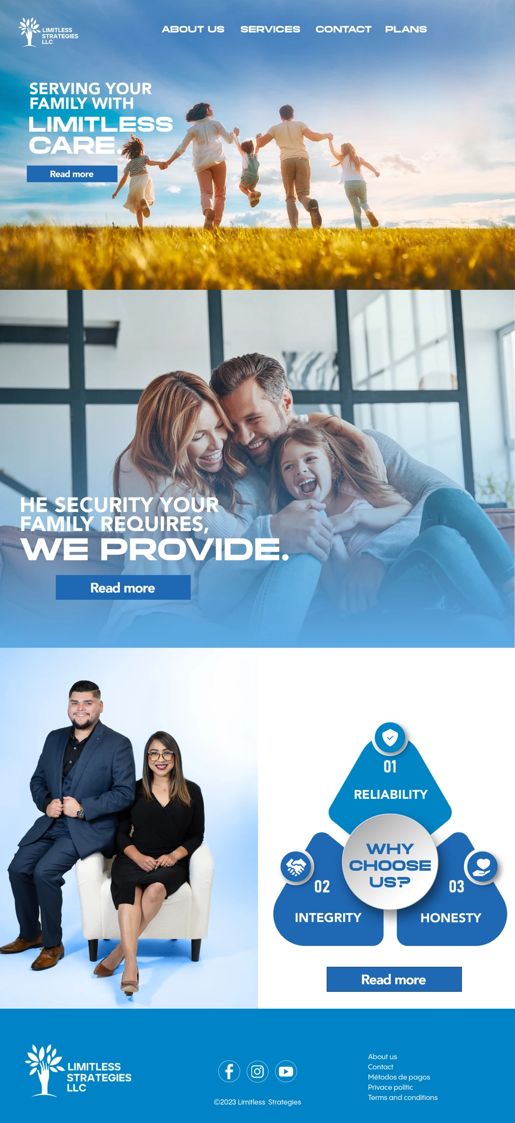 Limitless Strategies — Diseño web · arte original