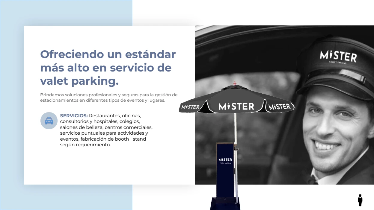 Mister Valet Parking — Presentación de servicios
