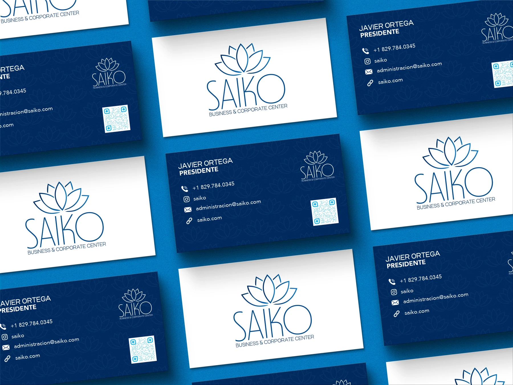 SAIKO — Aplicación de marca · visualización de diseño