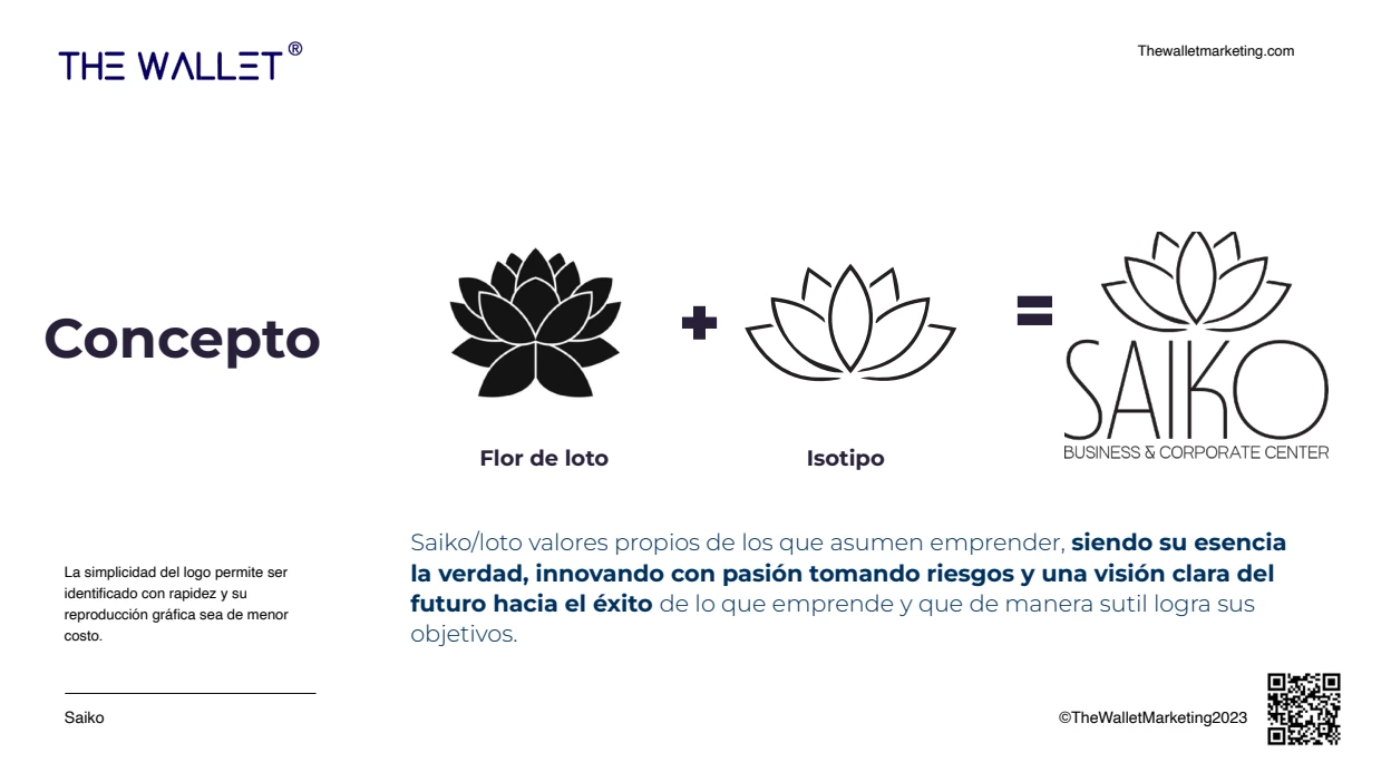 SAIKO — Construcción del isotipo · flor de loto