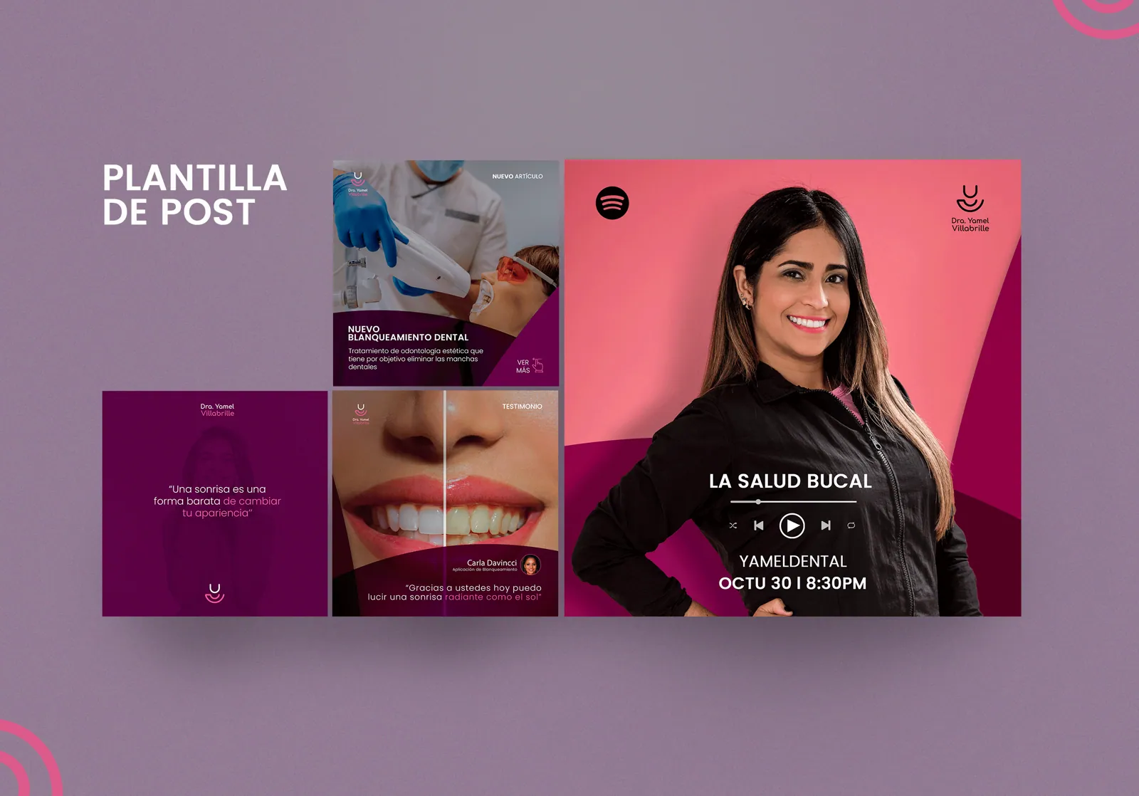 Dra. Yamel Villabrille — Plantilla de presentación de la línea gráfica
