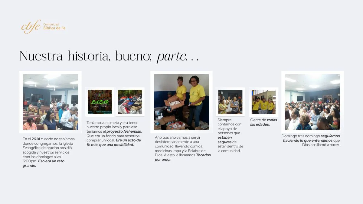 Comunidad Bíblica de Fe — Proyecto Nehemías 3.0