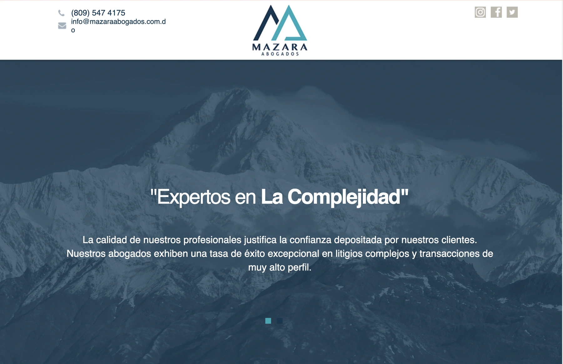 Mazara Abogados — Antes · sitio documentado en el diagnóstico