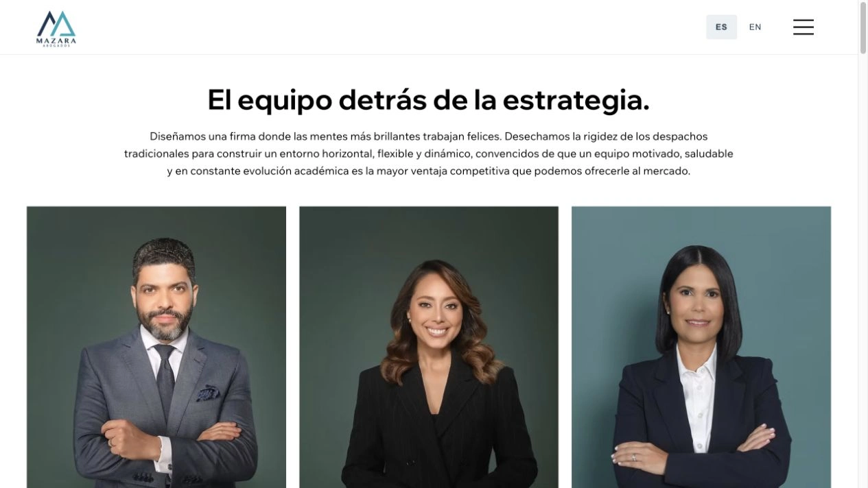 Mazara Abogados — Equipo · directorio y perfiles individuales en el sitio público