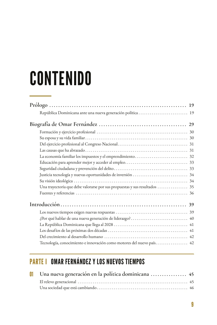 Omar Fernández — Diagramación interior · Índice, página 9