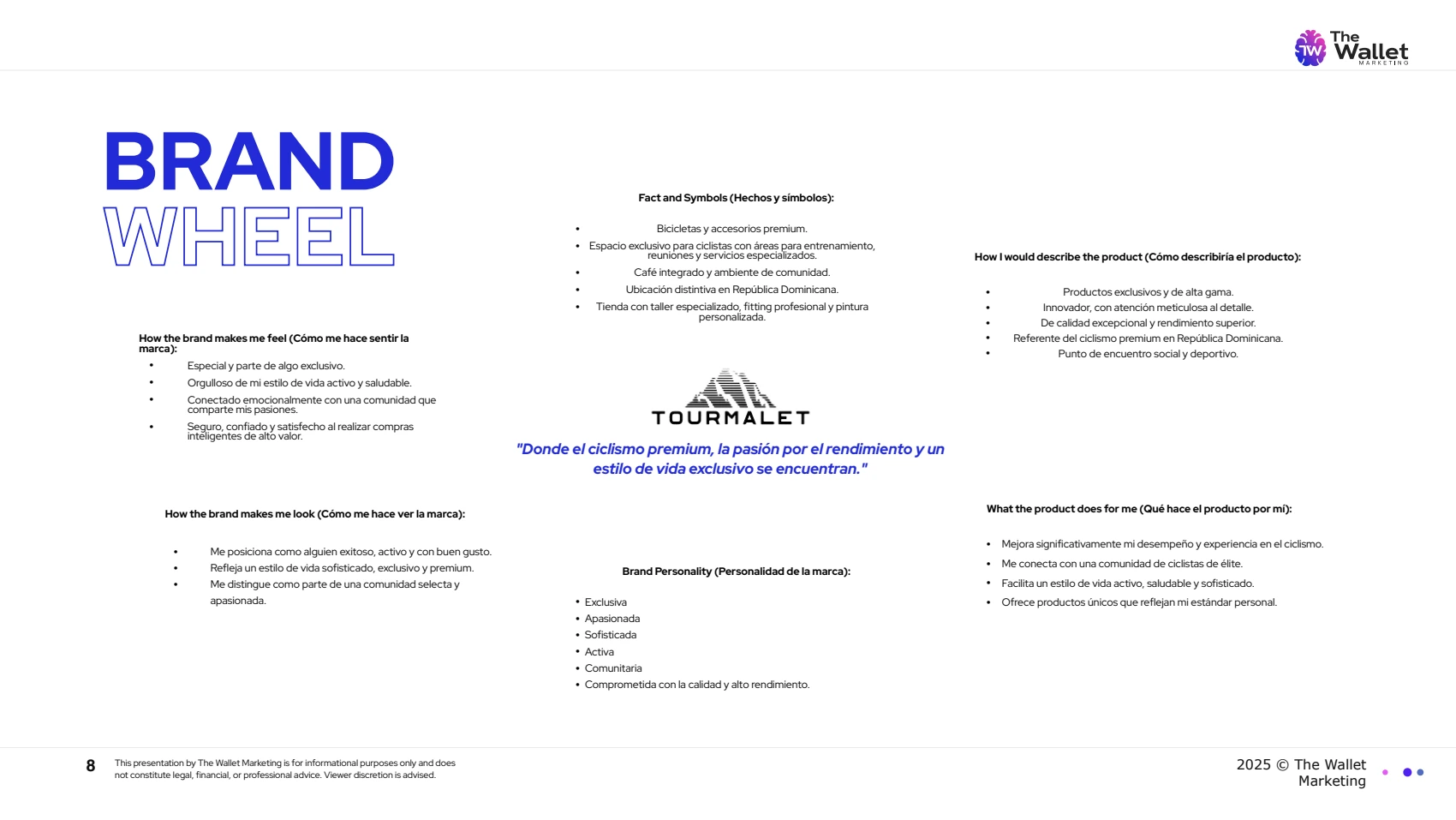 Tourmalet — Brand wheel · diagnóstico