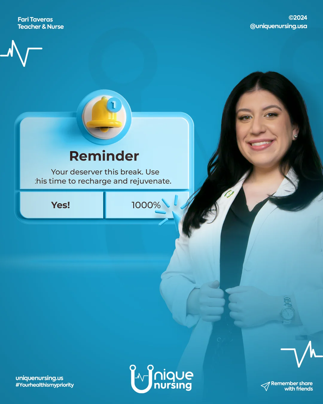 Unique Nursing — Publicación de marzo de 2024 · Reminder