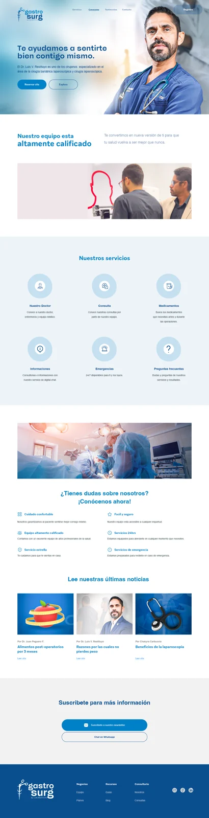 Gastro Surg — Diseño web · arte original